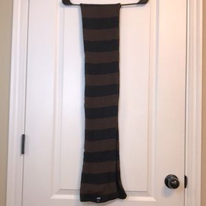 Unisex Gap Scarf. Brown and Black Striped.